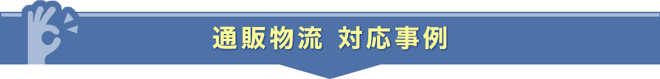 通販・EC物流　対応事例